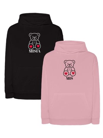 Bluzy dla par Miś i Misia z misiami